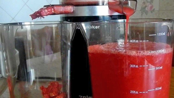 Sa pamamagitan ng isang juicer