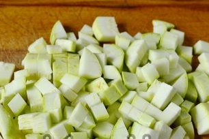 Zucchini cubes