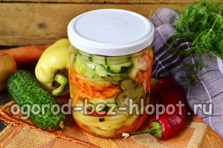 Insalata di cetrioli per l'inverno