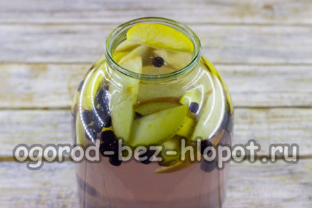 giet het fruit op siroop