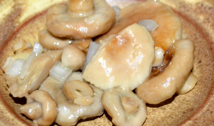 Champignons met appelazijn