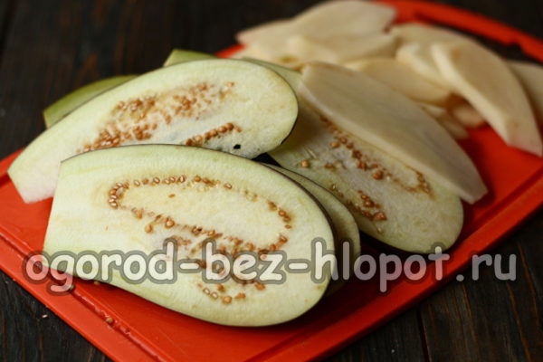 hak aubergine en aardappelen