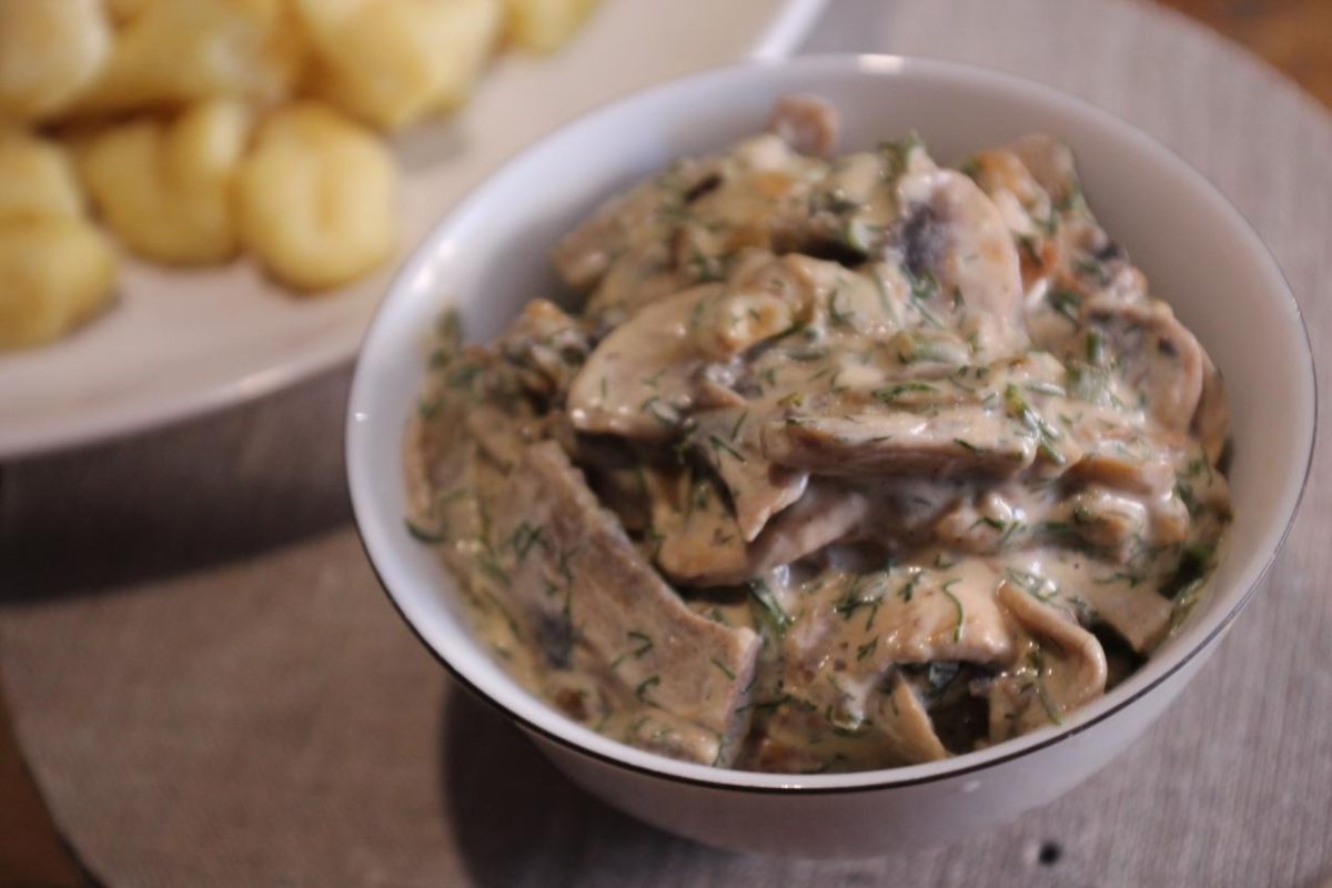 Poolse champignon met saus