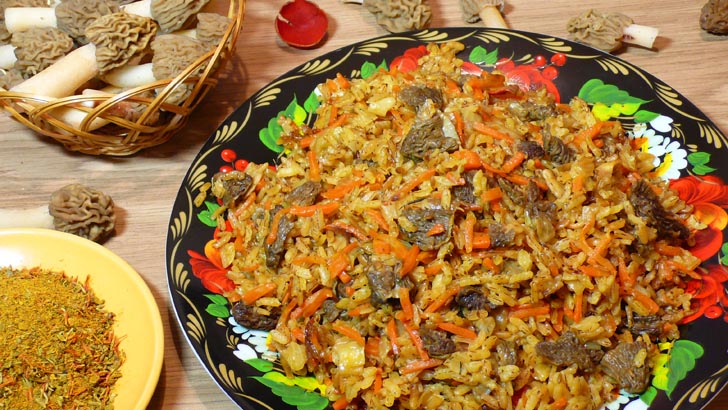 Morel pilaf