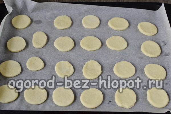 zet koekjes op een bakplaat