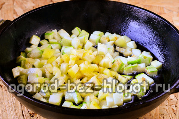 bak courgette en peper