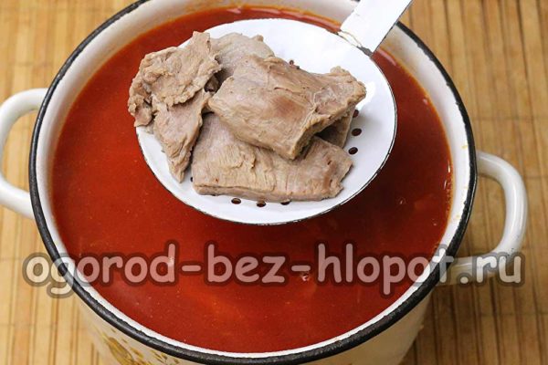 breng vlees terug naar borsch