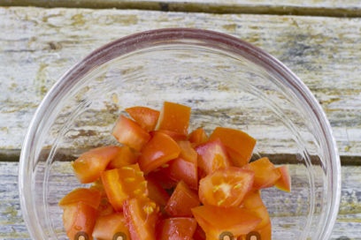 tomaten hakken