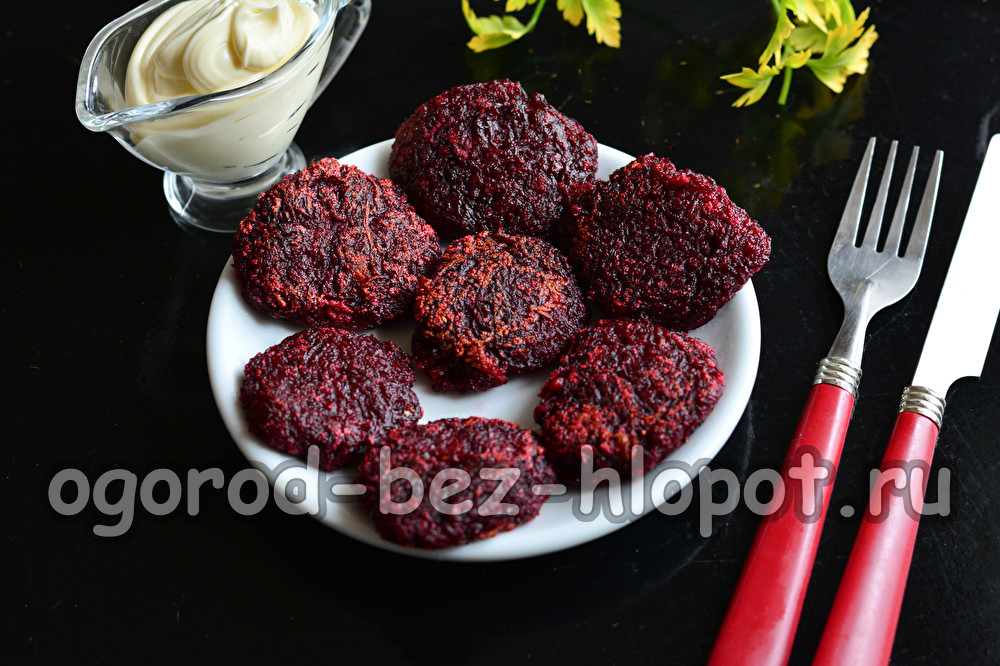 beetroot patty na may semolina