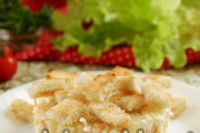 zet crackers op salade