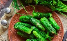 Salted cucumbers