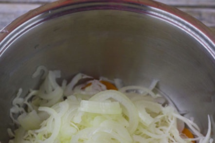 add cabbage and onions