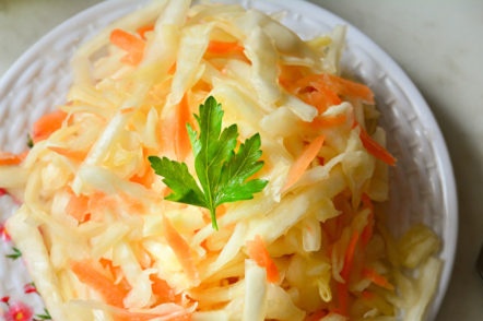 crisp sauerkraut for the winter in banks